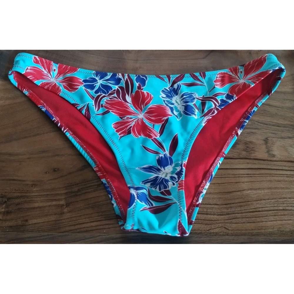 CUPSHE  Swim Suit Bottom Tropical Floral Hawaiian Print Size Med